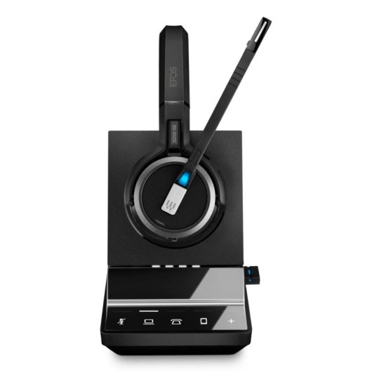 Auriculares EPOS IMPACT SDW 5066 sans fil DECT avec annulation de bruit, micro et serre-tête noir
