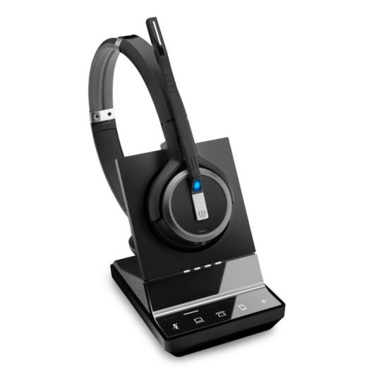 Auriculares EPOS IMPACT SDW 5065 inalámbricos DECT con cancelación de ruido, micrófono y diadema, negros