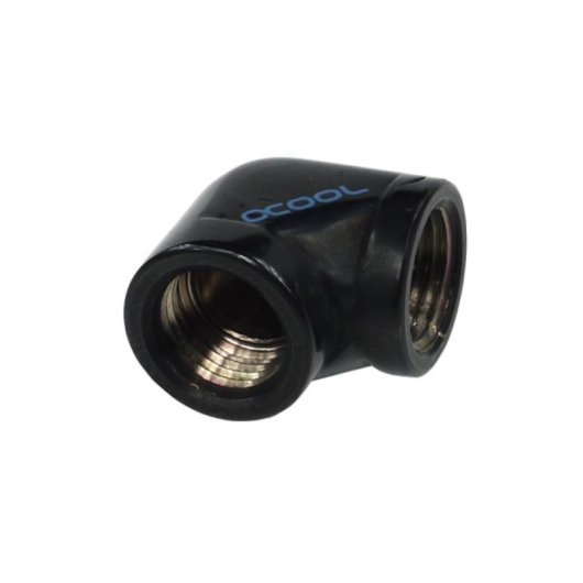 Wasserkühlung Alphacool Messing Anschluss Schwarz 18 mm 90° Winkel