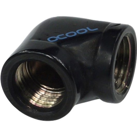 Wasserkühlung Alphacool Messing Anschluss Schwarz 18 mm 90° Winkel