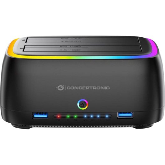 Caja PC Conceptronic DONN36B 2.5"/3.5" ABS Negro con USB-A y Hot Swapping