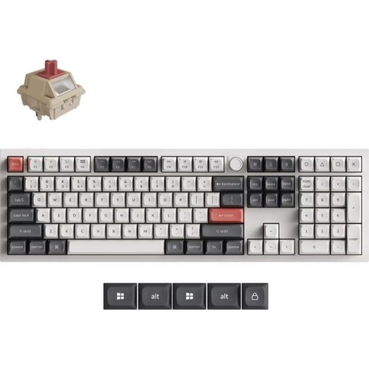 Teclado Keychron Q6 Ultra 8K mecánico completo con RGB y conexión múltiple USA