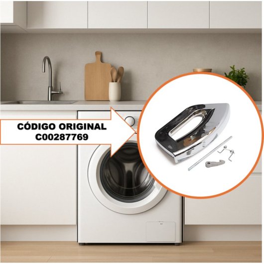 Repuesto Maneta Lavadora C00287769 - 211x107x27mm – Compatible Whirlpool, Indesit, Ariston