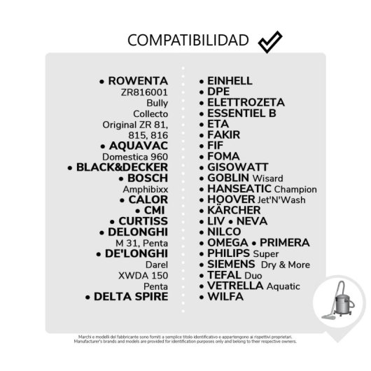 Pack De 4 Bolsas De Papel Compatibles Con Aspiradoras Rowenta, Bully, Collecto, Kärcher Wd3