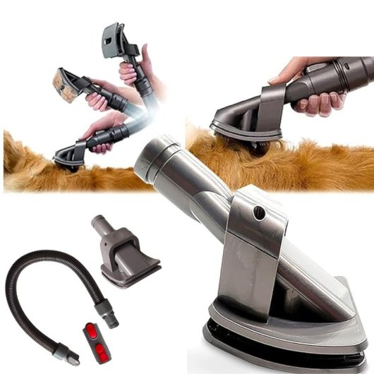 Cepillo Aspirador Mascotas, Peine Aspirador Para Perros, Cepillos Pelo De Perro Y Gato Adaptable Par