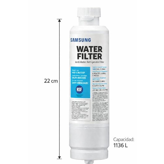 Filtro De Agua Compatible Con Samsung Da29-00020b Para Frigorífico Americano / Filtro Original