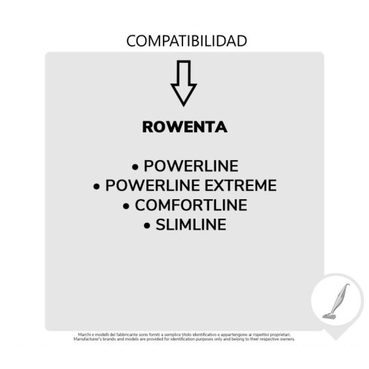 Pack De 5 Bolsas De Microfibra Compatibles Con Aspiradoras Rowenta Powerline, Powerline Extreme