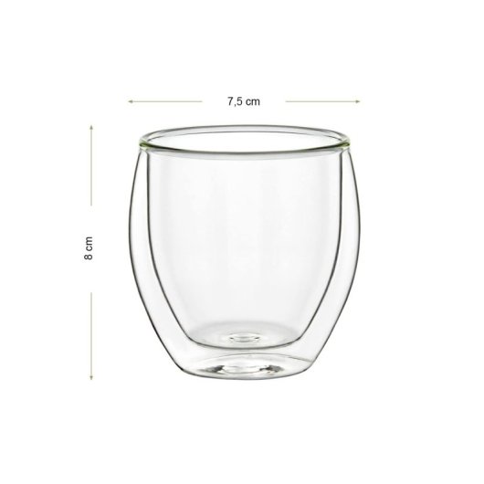 Set 4 Vasos Doble Cristal De 150 Ml
