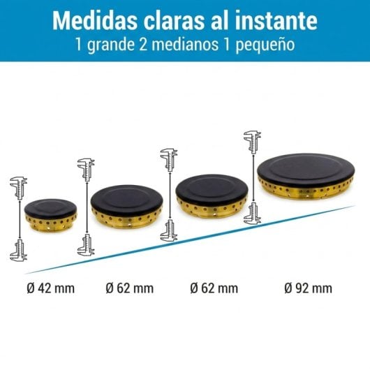 Juego De 4 Quemadores De Gas | Aro + Tapeta | Compatibles Con Cocinas Teka, Fagor Y Balay