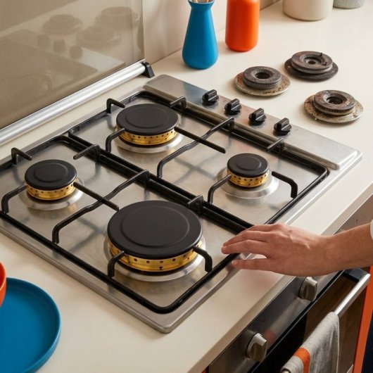 Juego De 4 Quemadores De Gas | Aro + Tapeta | Compatibles Con Cocinas Teka, Fagor Y Balay