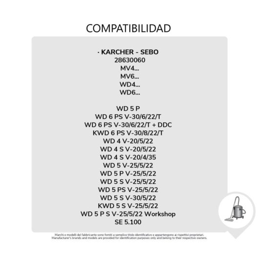 Pack De 4 Bolsas De Microfibra Compatibles Con Aspiradoras Kärcher Wd4, Wd5, Wd6, Wd5p, Wd6p Premium