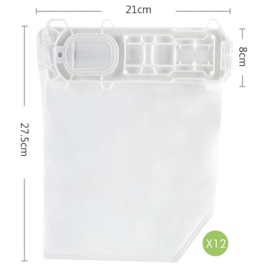 Conjunto De 12 Bolsas De Tela Para Aspiradora Vorwerk Compatible Con Modelos 135, 136, 135sc, Vk136