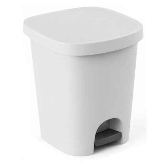 Cubo De Plástico Para Cocina Color Blanco | Con Pedal | Medidas: 42x35x30 Cm | Capacidad 25 L