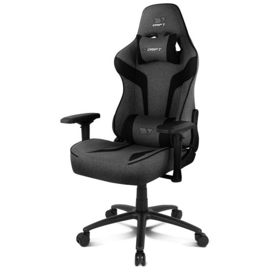 Silla Gaming Drift DR90XXL Tela Gris/Negro Reposabrazos 4D XL