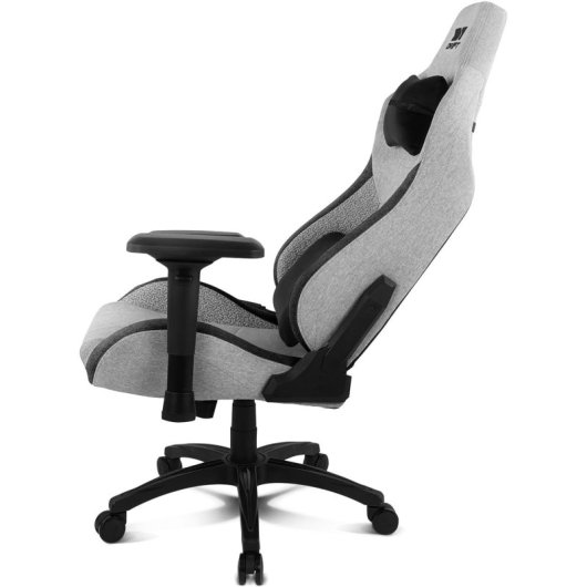 Silla gaming Drift DR220 Tela Gris Reposabrazos 4D Cojín cervical y lumbar