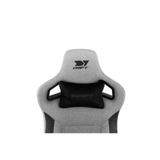 Silla gaming Drift DR220 Tela Gris Reposabrazos 4D Cojín cervical y lumbar