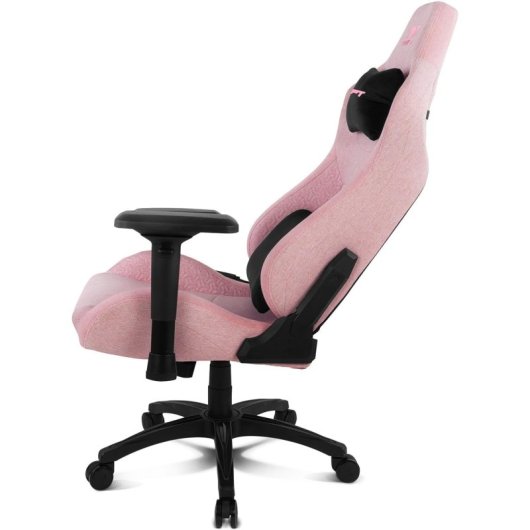 Cadeira Gaming Drift DR220 Tecido Rosa Braços 4D Ergonomica