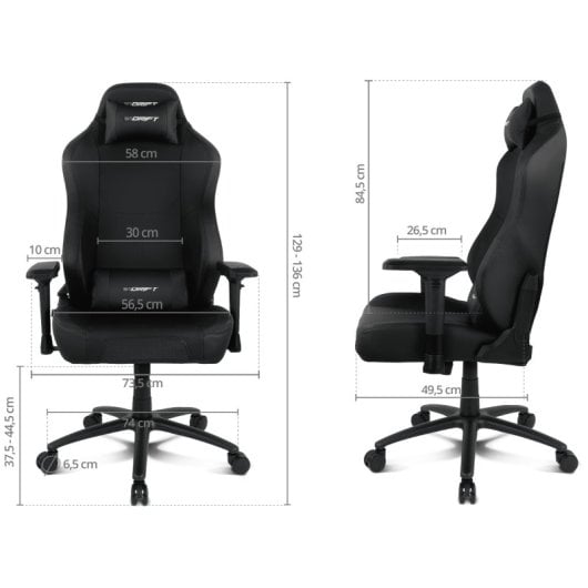 Silla Gaming XL Drift DR250XXL Negro/Carbono