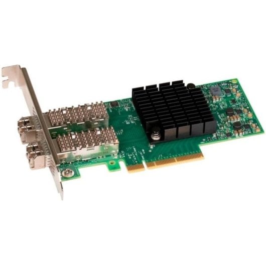 Tarjeta de red Sonnet Twin25G PCI Express fibra 25 Gb/s doble puerto verde