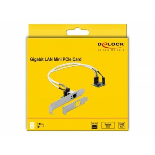 Placa de Rede DeLOCK 95265 Mini PCIe Ethernet Gigabit 1000 Mbit/s removível