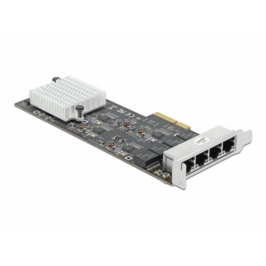 Scheda di Rete DeLOCK PCI Express x4 4 porte RJ45 2,5 GbE Metallo Nero