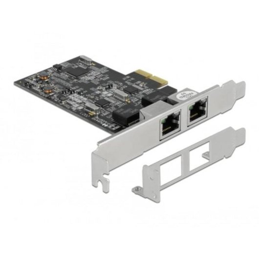 Tarjeta de red DeLOCK 89530 PCI Express x2 2 x RJ45 2,5 Gigabit LAN perfil bajo