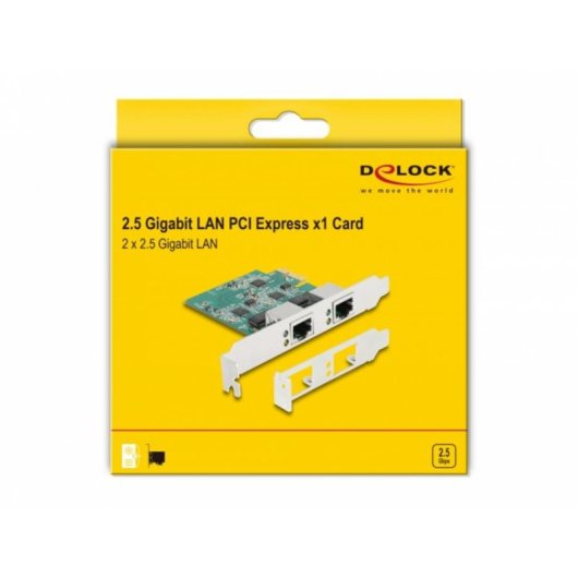 Netzwerkkarte DeLOCK 88101 PCI Express x1 2,5 Gigabit LAN Dual-Port Weiß