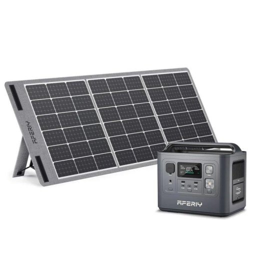 Energie-Station AFERIY P010 512Wh 8 Anschlüsse AC, USB, DC LiFePO4 Batterie LCD-Display Solarladegerät