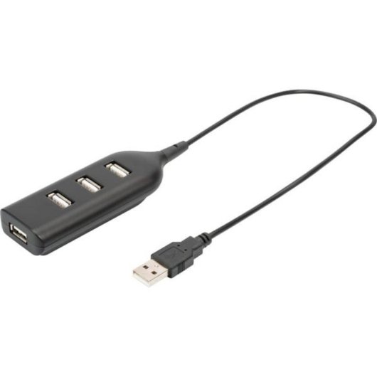 Hub Digitus 4 puertos USB 2.0 480 Mbps modelo AB-50001-1 sin alimentación externa