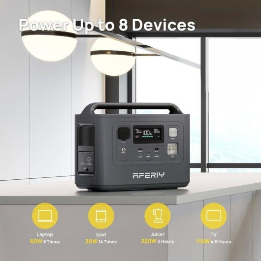 Energie-Station AFERIY P180 1024Wh 1800W 8 Anschlüsse AC, USB LiFePO4 Batterie LCD