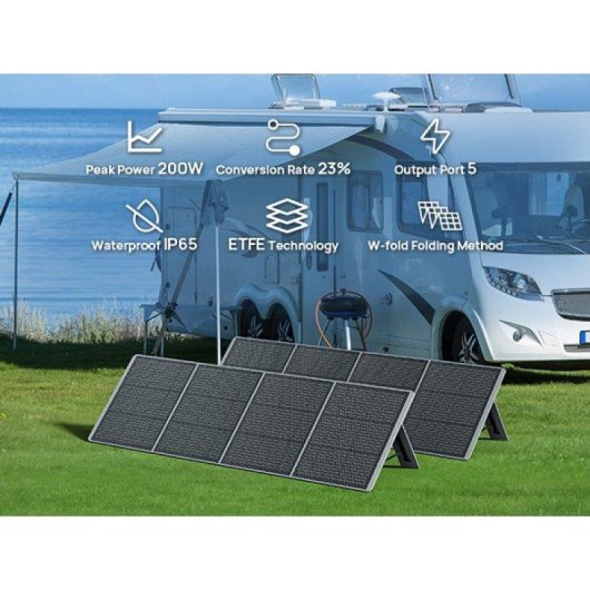 Stazione di energia AFERIY P280 2048Wh 13 porte Batteria LiFePO4 Pannello solare portatile