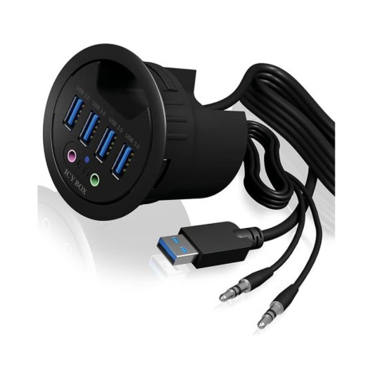 Hub ICY BOX 4 ports USB 3.2 Gen 1 5 Gbps modèle IB-HUB1403A noir
