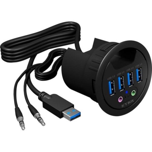 Hub ICY BOX 4 ports USB 3.2 Gen 1 5 Gbps modèle IB-HUB1403A noir