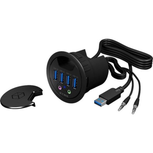 Hub ICY BOX 4 ports USB 3.2 Gen 1 5 Gbps modèle IB-HUB1403A noir