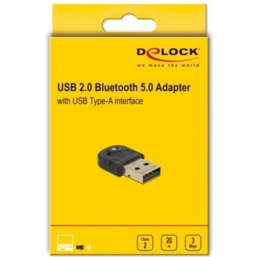 Carte Réseau Delock 61012 USB 2.0 Bluetooth 5.0 3 Mbit/s Compact