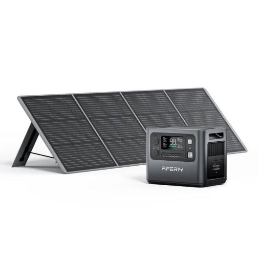 Stazione di energia AFERIY P210 2048Wh 13 porte AC/DC/USB Batteria LiFePO4 Ricarica solare