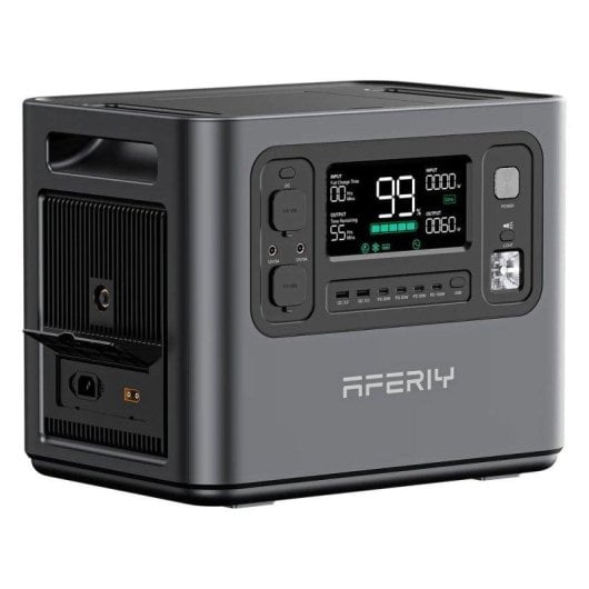 Stazione di energia AFERIY P210 2048Wh 13 porte AC/DC/USB Batteria LiFePO4 Ricarica solare