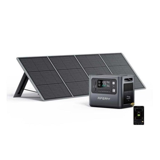 Stazione di energia AFERIY P210 2048Wh 13 porte AC/DC/USB Batteria LiFePO4 Ricarica solare