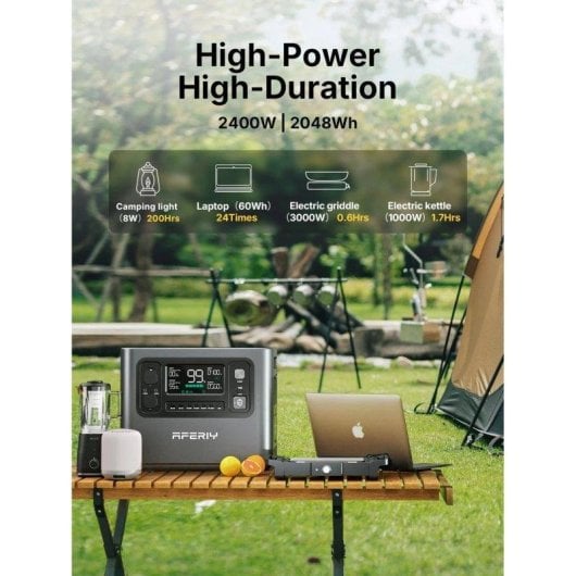 Energie-Station AFERIY Nomad1800 Pro 1024Wh 9 Anschlüsse AC, USB, DC LiFePO4 Batterie Solarladegerät