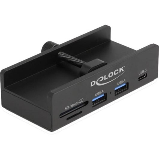 Hub DeLOCK 4 puertos 5 Gbps modelo 64263 con lector SD y MicroSD
