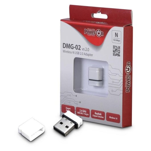 Scheda Rete Inter-Tech DMG-02 USB 2.0 WLAN 150 Mbit/s Banda Singola Bianca