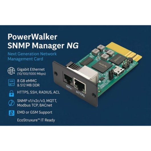 Scheda di Rete BlueWalker SNMP Manager NG RJ-45 per Monitoraggio Avanzato