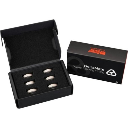 Conector Thermal Grizzly DeltaMate Plug níquel G1/4" ângulo reto 2 unid.