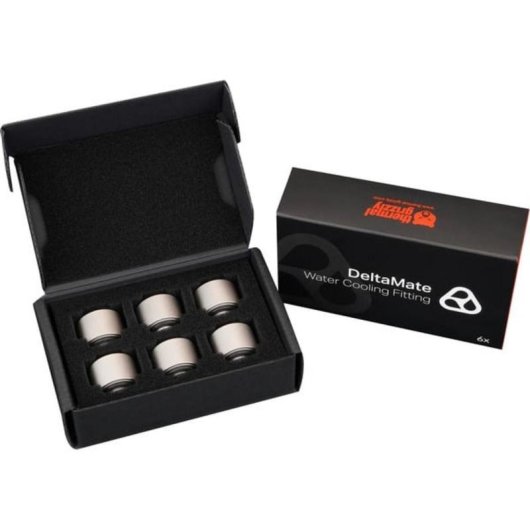 Thermal Grizzly DeltaMate Flüssigkeitskühlung Extender MF14 14 mm Nickel mattes Finish