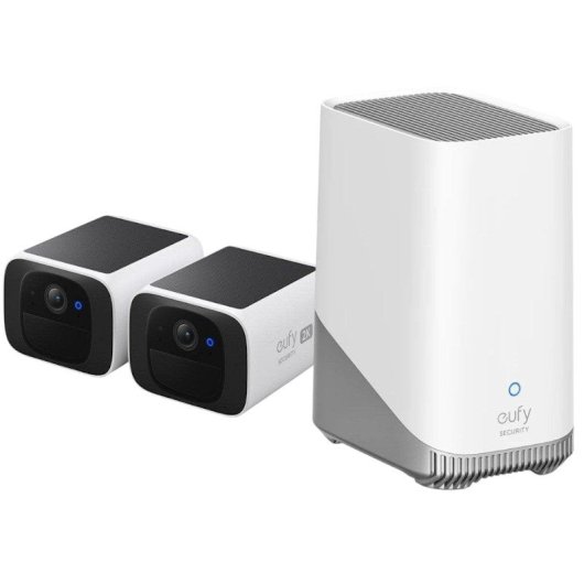Cámara IP Eufy SoloCam S220 2K Visión Nocturna Binnen en Buiten Detección IA Panel Solar Alarm