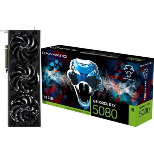 Tarjeta Gráfica Gainward GeForce RTX 5080 Python III 16GB GDDR7 Reflex 2 RTX AI DLSS4.5