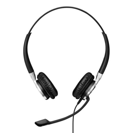 Auriculares Epos Impact SC 660 USB con cable USB, cancelación de ruido, negro y plata