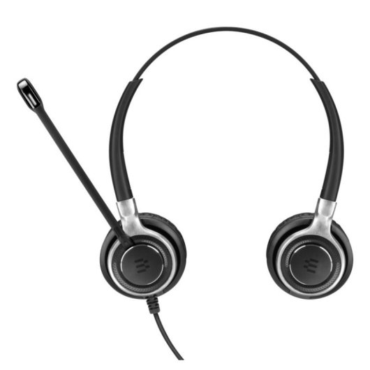 Auriculares Epos Impact SC 660 USB con cable USB, cancelación de ruido, negro y plata