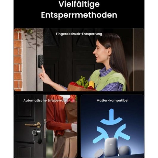 Alarma SwitchBot Lock Ultra Wi-Fi Bluetooth Interior Biométrica NFC