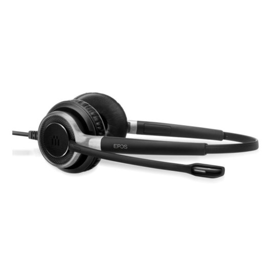 Auriculares Epos Impact SC 660 con cable, cancelación de ruido y micrófono, negro y plata